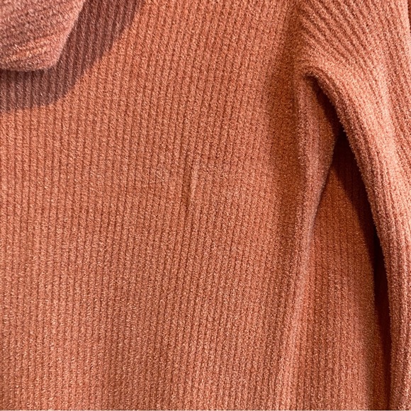 Barefoot Dreams CozyChic Ultra Lite Hooded Ribbed Cardigan Coral Small - Picture 5 of 9